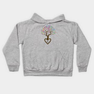 Love Deep Rainbow Tree Kids Hoodie